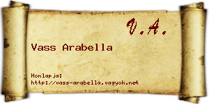 Vass Arabella névjegykártya