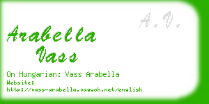 arabella vass business card